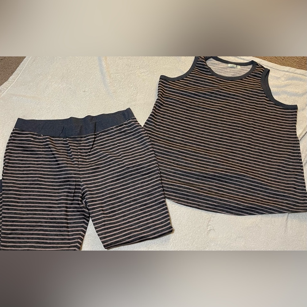 Logo by Lori Goldstein Logo 2 piece lounge pants set 2x-3X